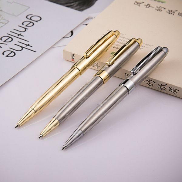 

Metal Rotating Ballpoint Pen High quality Business Pens Student Teacher Office Writing Gift, As pictures