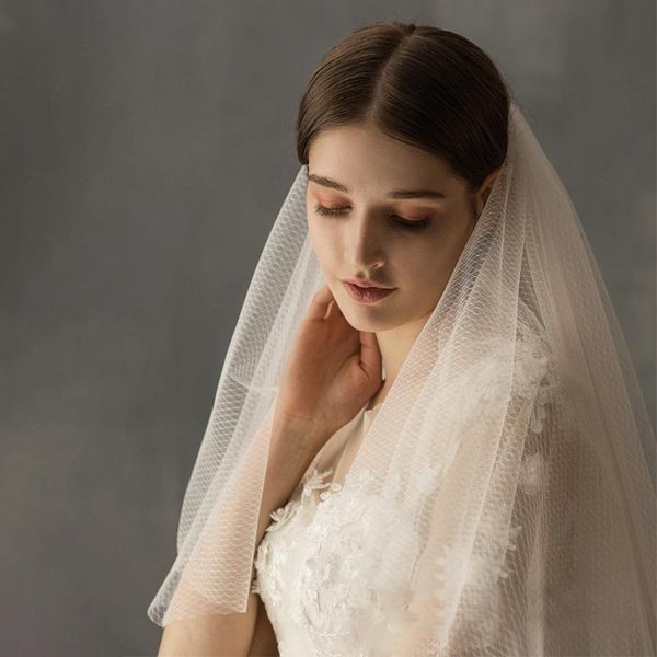 

bridal veils women wedding veil with comb four-layer tulle elegant soft simple bride elbow-length short model headpiece accessory, Black