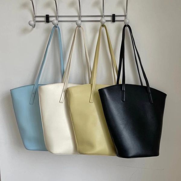 

evening bags pu leather soft casual zipper shoulder bag for women 2021 korean fashion designer female ladies big tote travel handbag