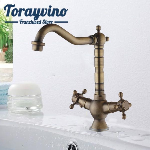 

bathroom sink faucets torayvino faucet cold water mixer grifo lavabo vintage deck mounted single hand tap antique brass taps