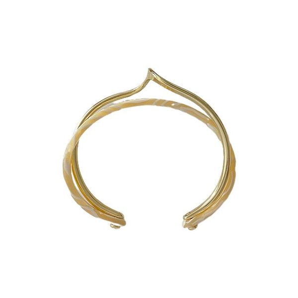 

bangle 2021 trendy shell niche design bracelet alloy on hand women accessories fashion jewellery the gift, Black