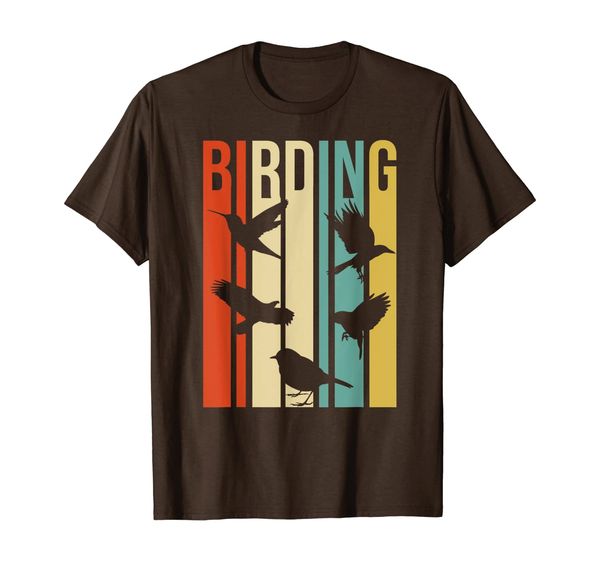 

Vintage Style Birding T-Shirt For Birders With Birds, Mainly pictures