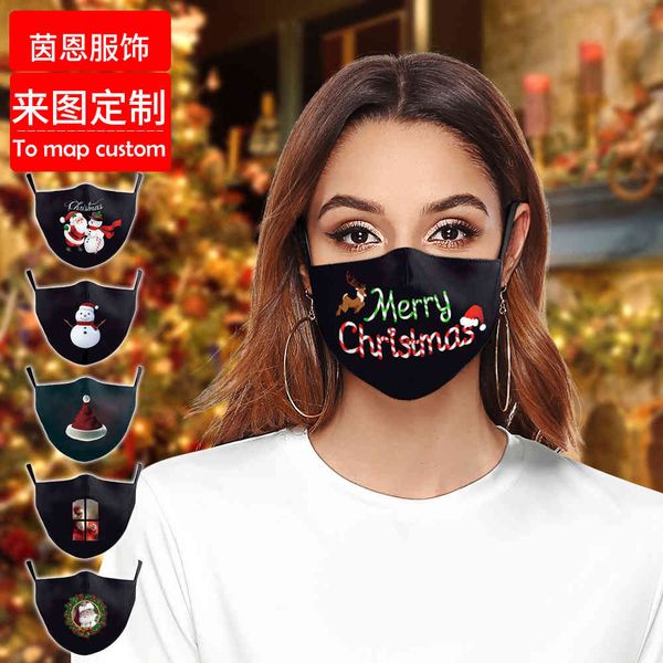

high-quality s christmas protective elderly snowman printed ice and snow mask