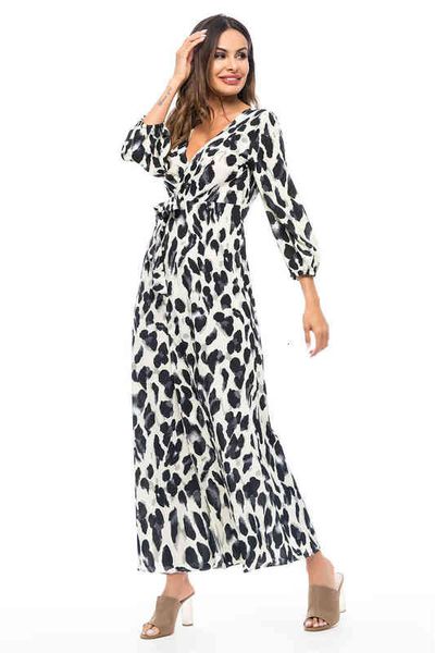 

casual dresses chiodo leopard leopard chiffon drs 9053, Black;gray