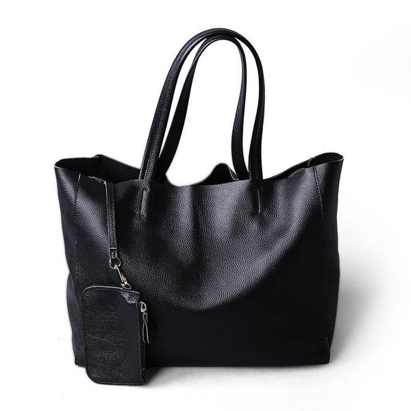 

evening bags 2021 women deluxe genuine cowhide leather totes handbag lady simple soft satchels bag high capacity waterproof shopping