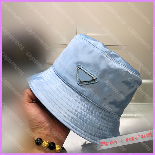 

nylon bucket hat women mens designer p cap fitted hats triangle designers caps bonnet beanie womens sunhat trucker d2108012l, Blue;gray
