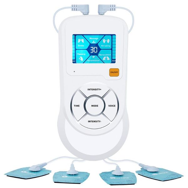 

tens unit machine pulse massager 6 modes rechargeable muscle stimulator device for pain relief body neck back electric massagers