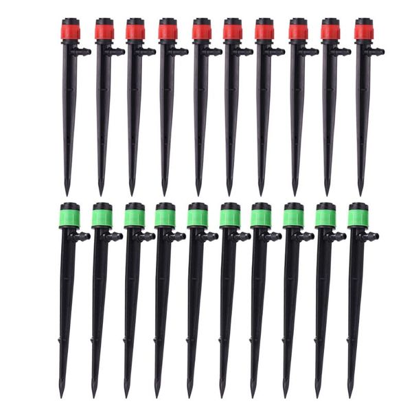 

10pcs 360 degrees drippers watering sprinkler nozzle for 4/7mm hose garden water irrigation system sprayers agriculture farm equipments