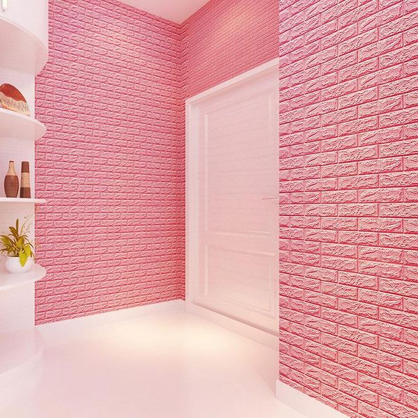 

1pcs3d three-dimensional brick wall paste living room bedroom, foam waterproof self-adhesive tile stickers