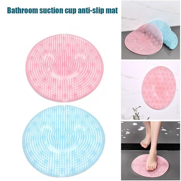 

bath mats foot brush massager non slip shower tub mat with suction cups tpr cleaner exfoliator pads hg99