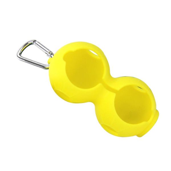 

golf bags silicone holder dual storage protection carrier with hook (yellow)
