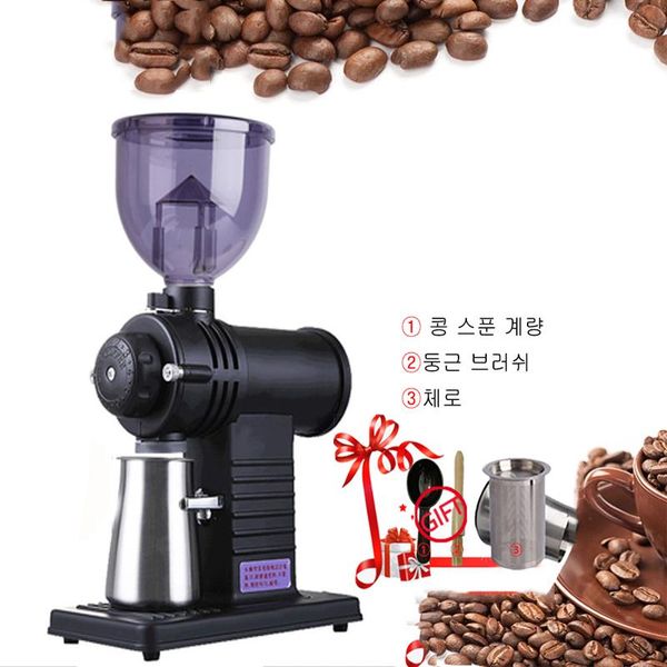 

electric coffee grinders 220v/110v household grinder 10 file adjustable automatic flat burrs herbs nuts beans grinding machine n520
