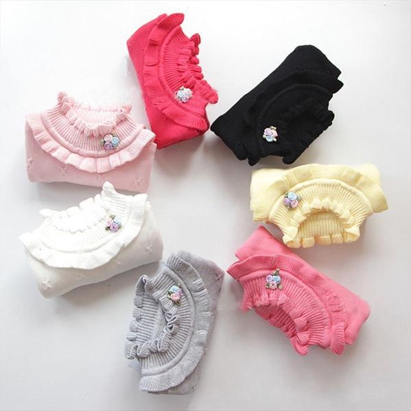 

spring winter sweaters girls fashion flower children clothes 1222, Blue