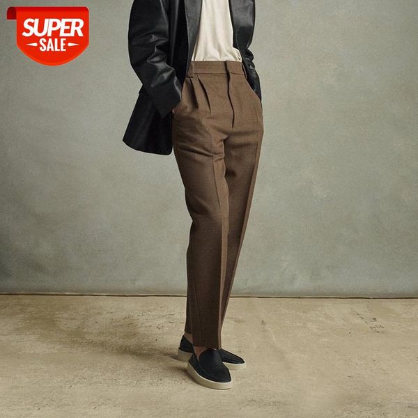 

high street draped straight loose suit trousers mens oversize solid casual pants hip hop baggy couple suits #az8y, Black;white