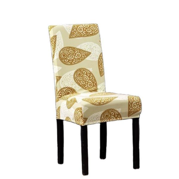 

chair covers spandex solid color dining anti-dirty stretch cover