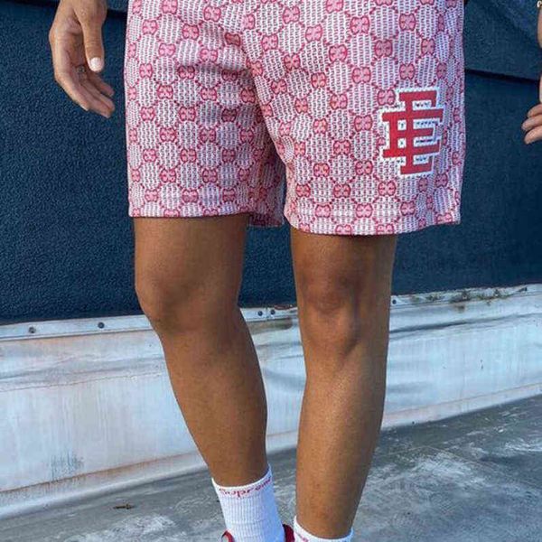 

eric emanuel shorts fashion ee men's casual basic short newyork city skyline women fitness exercise breathable mesh basketball football, White;black