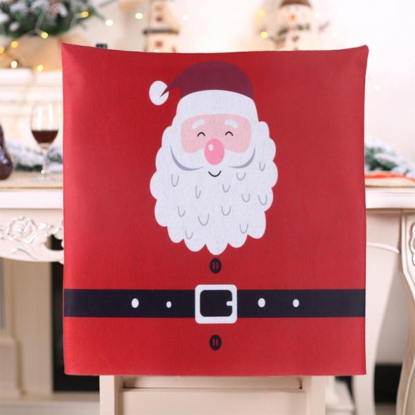 

chair covers christmas cover stool warp dining seat case happy year santa claus with belt supplies fashion