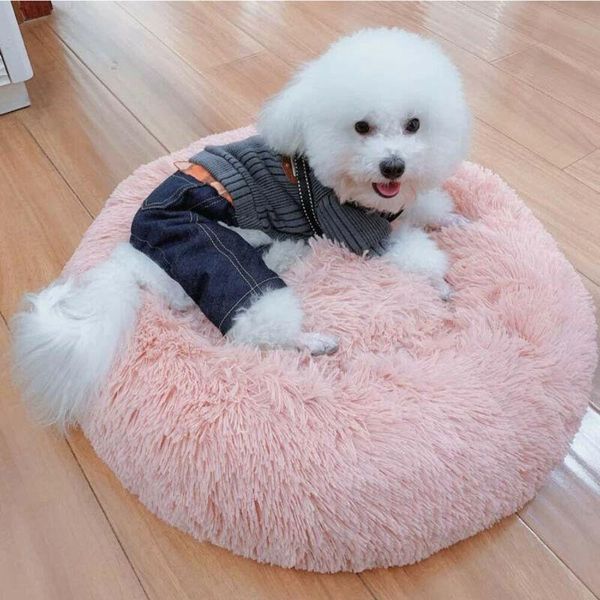 

cat beds & furniture soft pet dog calming bed warm plush round nest comfy sleeping kennel cave mats products accesorries