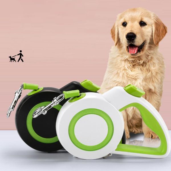 

dog collars & leashes retractable leash puppy luminous automatic flexible traction pet belts rope lead for small medium dogs pets