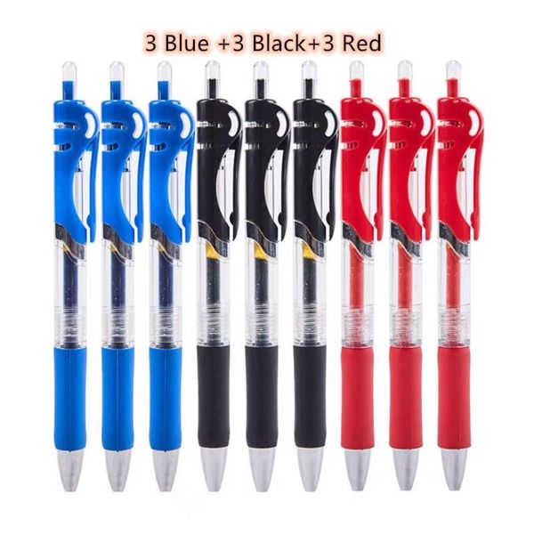 

gel pens pen 0.5mm retractable tip neutral office school stationery black/red/blue