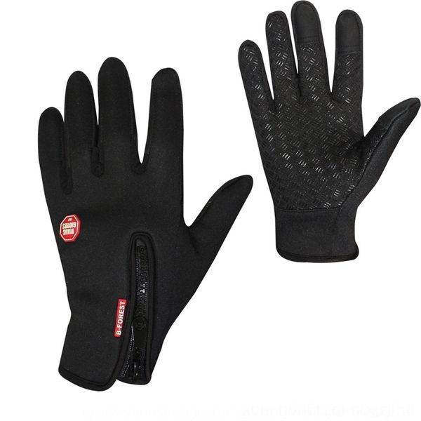 

sft outdoor mittens bicyclewaterproof fingerless gloves fleece touch screen mountain bike sports cold insulation ski gloves bicycle riding, Blue;gray