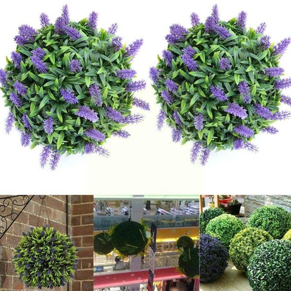 

decorative flowers & wreaths artificial purple lavender hanging ary ball handicraft wall flower plant cm 20/25/30 plastic decor l5z2