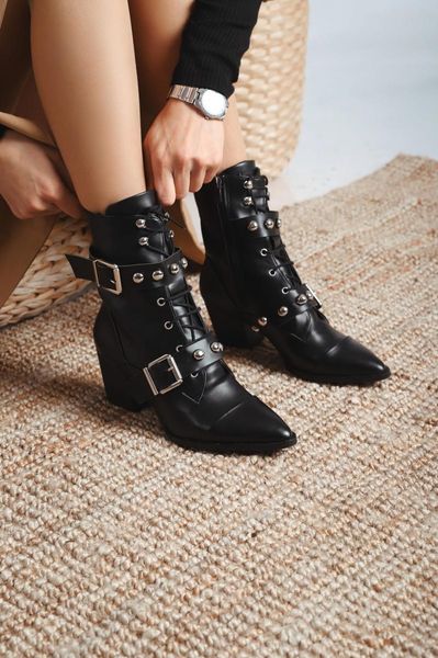

boots tone 3 different color women season elegant design women's fashion, Black