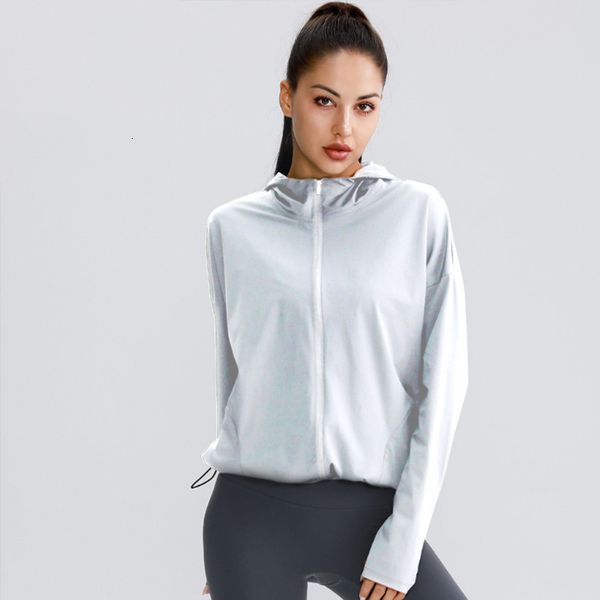 

luxury women's tracksuits women's spring and autumn zipper hooded cloth sports leisure loose fit running fitns yoga et, Gray