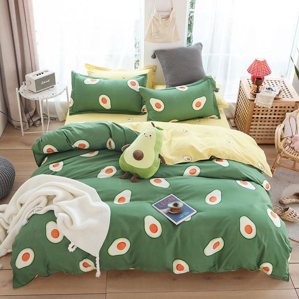 

bedding sets avocado set for home cartoons bed sheets and pillowcases cute cover bedroom children quilt quality