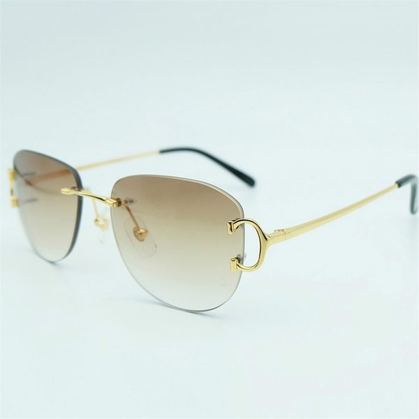 

vintage rimless sunglasses men popular retros glasses oval sun wholesale women shades retro eyewear outdoor decorati5m2, White;black