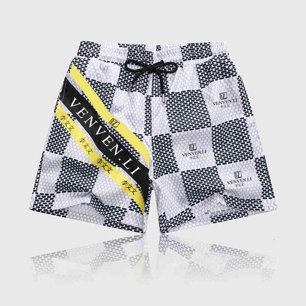 

men's shorts french v vv venvenli sports summer fast drying leisure running from fitness 5 points beach pants, White;black