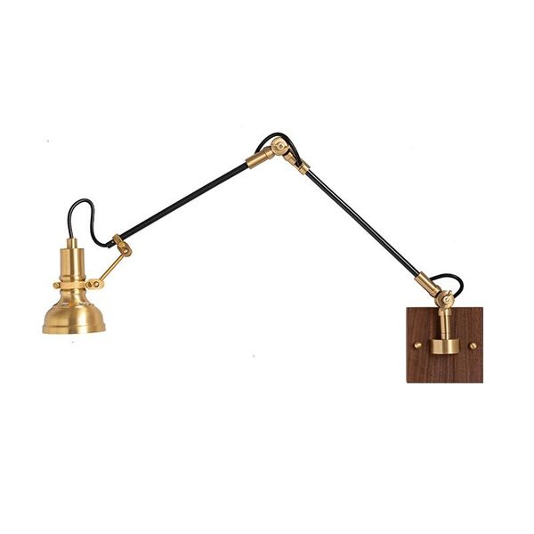 

wall lamps industrial retro vintage copper lamp led e27 walnut base simple fashion mounted home decor loft bedroom bedside study