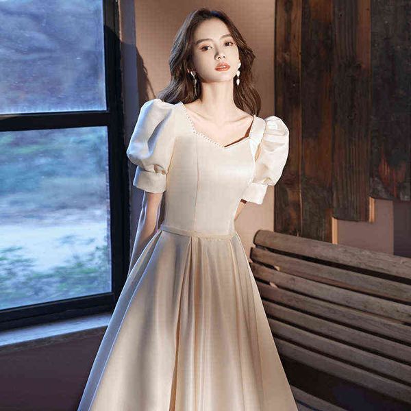 

luxury street style dresses evening female 2021 summer champagne princs temperament celebrity banquet can wear skirt at ordinary tim, Black;pink