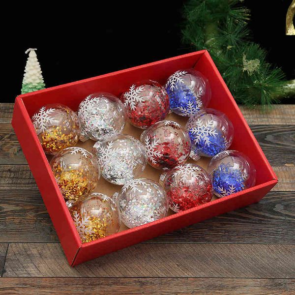 

new pet ball tree pendant transparent sequin christmas ball decoration