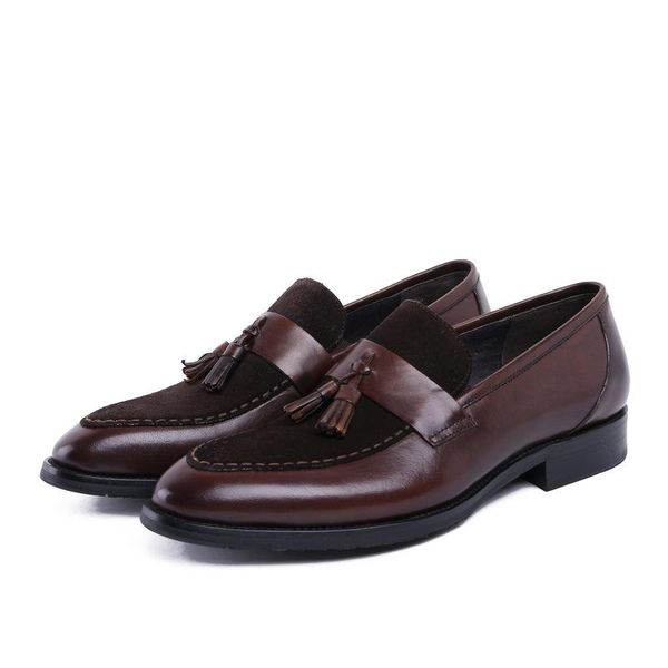 

dress shoes men leather business england style men's, Black
