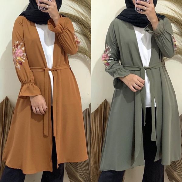 

eid mubarak short open abaya turkey kimono femme cardigan muslim hijab dress abayas for women kaftan dubai islam robe musulmane, Red