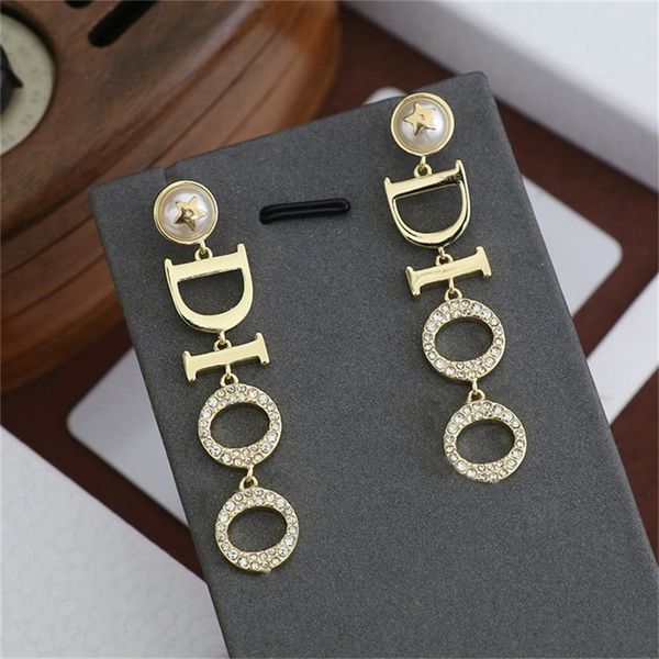 

85% off factory clearance family earrings women's new classic gold advanced sense star same pearl, Golden