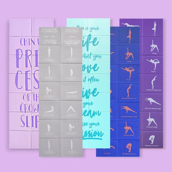

yoga mats foldable mat anti-skid sports portable non slip home pilates fitness equipment for women exercise durable gymnastics