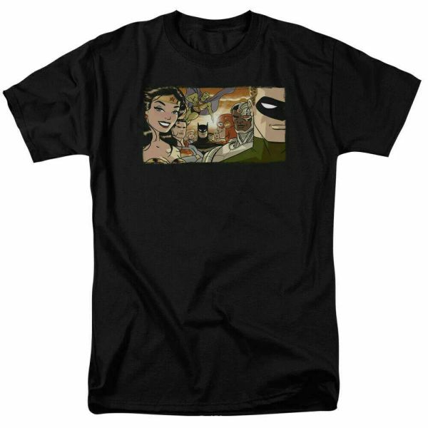 

Justice League Cinematic League T Shirt Licensed Comic Book Tee Black, White;black