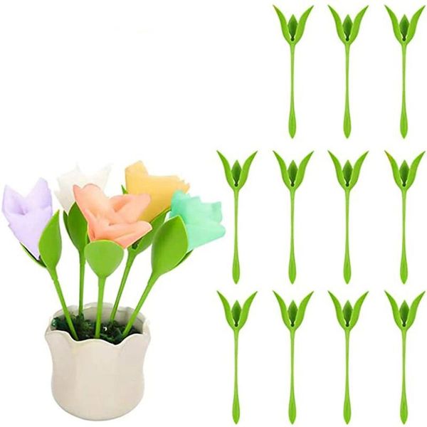

decorative flowers & wreaths 16 pcs origami flower napkin holder rose creative plastic household gathering paper decoration table arrangemen