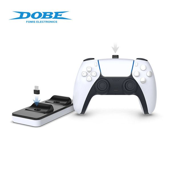 PS5 Ladestation P5 Gamepad Doppel Ladegerät Wireless Controller Ladegeräte Mini USB Port Ladegerät r DHL