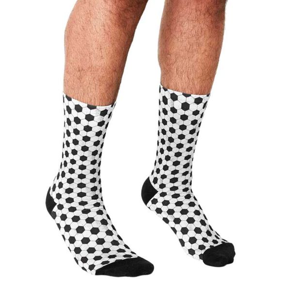 

men's socks funny men's soccer ball athletic printed hip hop men happy cute boys street style crazy novelty for, Black
