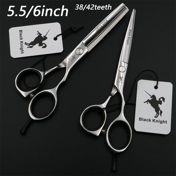 

5.5/6 inch professional hairdressing scissors set cutting+thinning barber shears 38/42teeth 220121