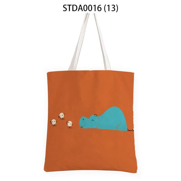

storage bags animal canvas shopping bag gift for fashion vogue women shoulder bookbag large capacity canva handbag
