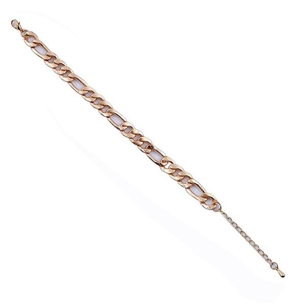 

link, chain gold-color stainless steel bracelet, Black