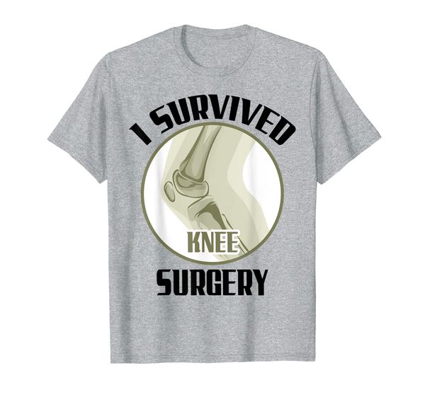 

cute dainty i survived knee surgery shirt - recovery gift, White;black