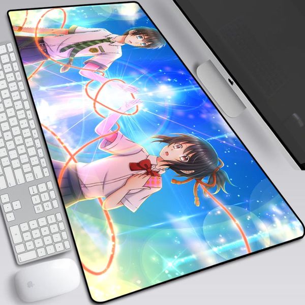 

mouse pads & wrist rests cartoon your name large pad mat anime print computer gamer locking edge mousepad keyboard mice 30x80cm