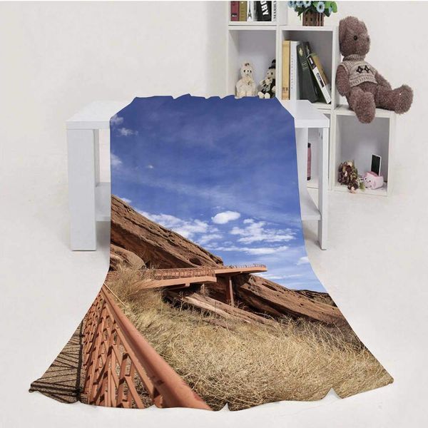 

walkway to red rocks park and amphitheater in,blanket throw super soft m cozy velvet decoration for couch bed sofa