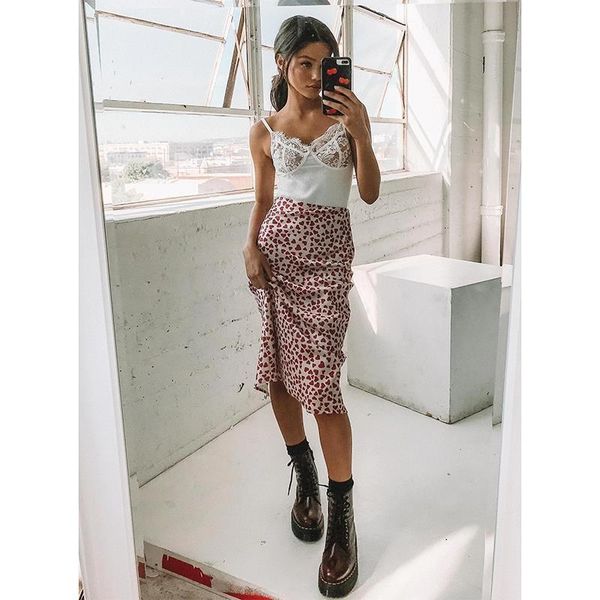 

summer versatile slim thin womens skirts mid length love mujer faldas, Black