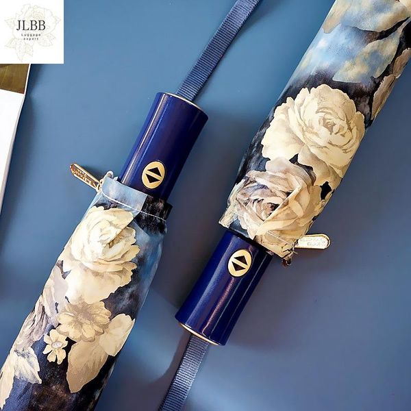 

umbrellas retro automatic umbrella folding sun protection and uv portable rain sunshine